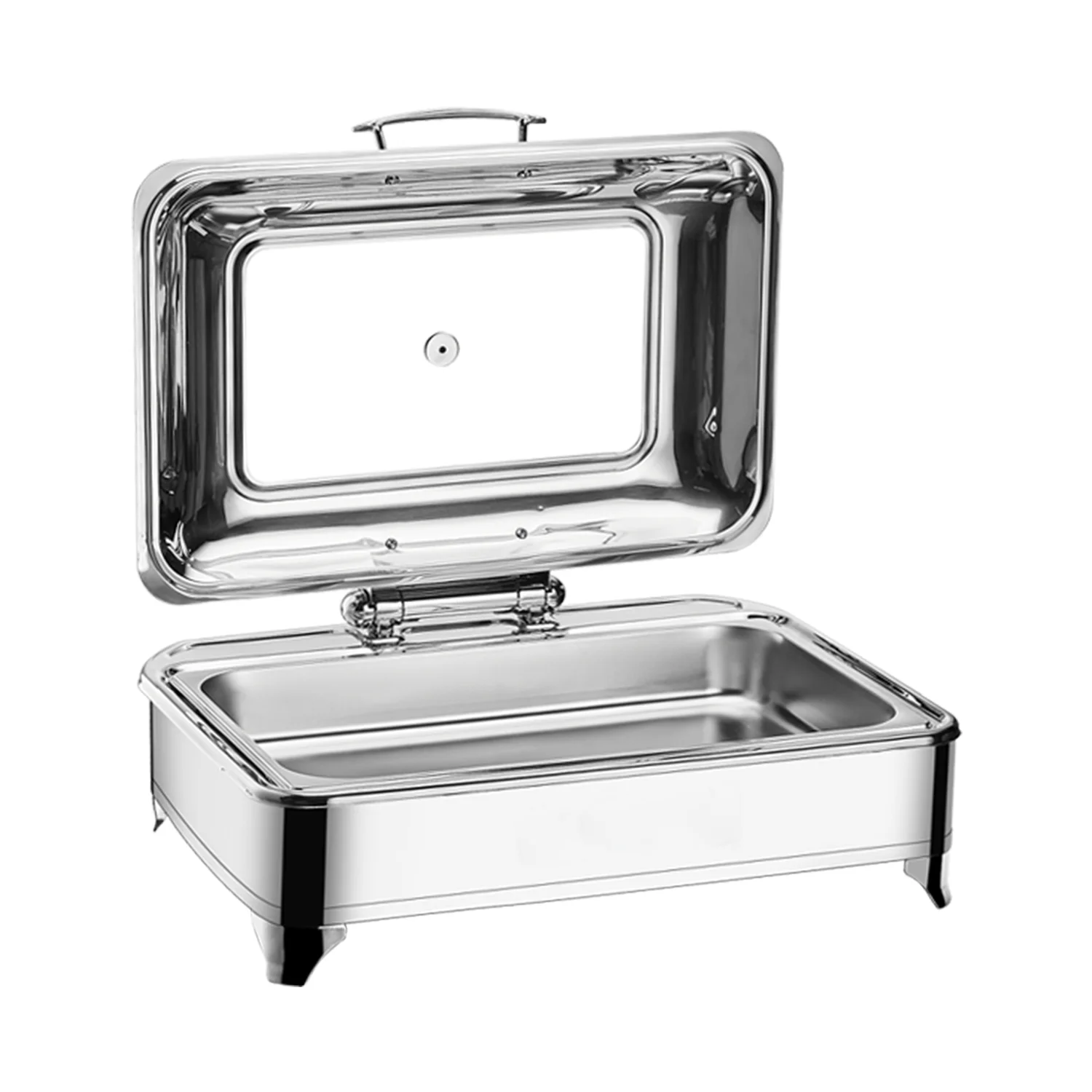 Gvode Electric Buffet Server Food Warmer with Glass Window for Catering, Buffet, Adjustable Temp