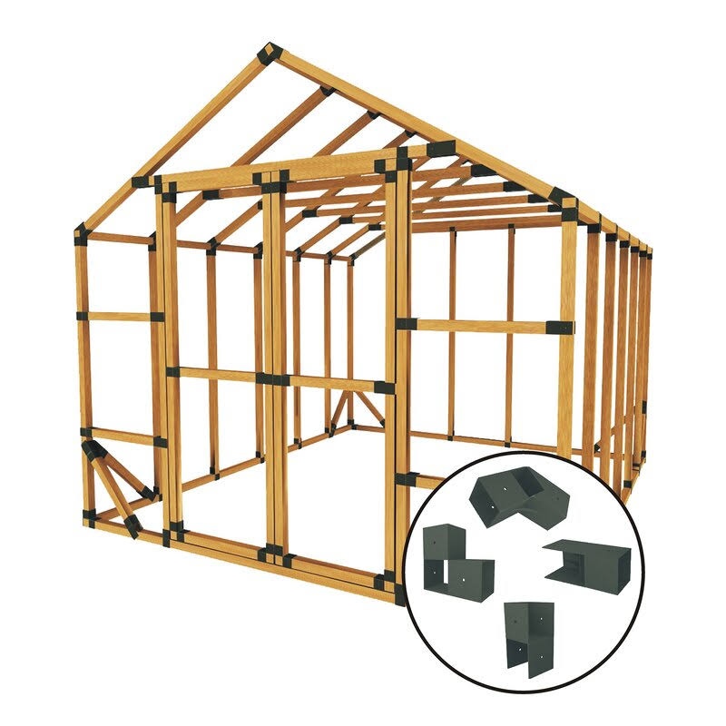 E-Z Frame 10 ft. W x 12 ft. D Custom DIY Greenhouse Bracket Kit