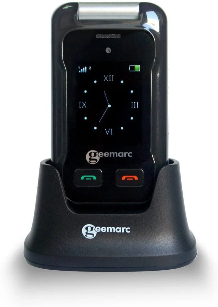 Geemarc CL8500 - Amplified Clamshell SIM-Free Mobile Phone with Dual LCD Display, Camera, Talking Keypad and Multiple Languages