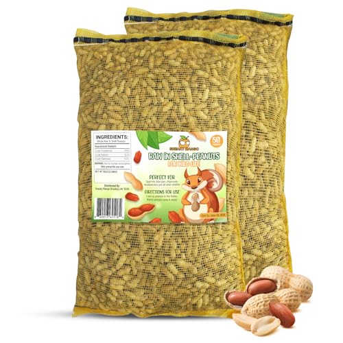 Premium Quality-50 Pound- Raw Peanuts in Shell – All-Natural Food for Squirrels, Deer, Birds