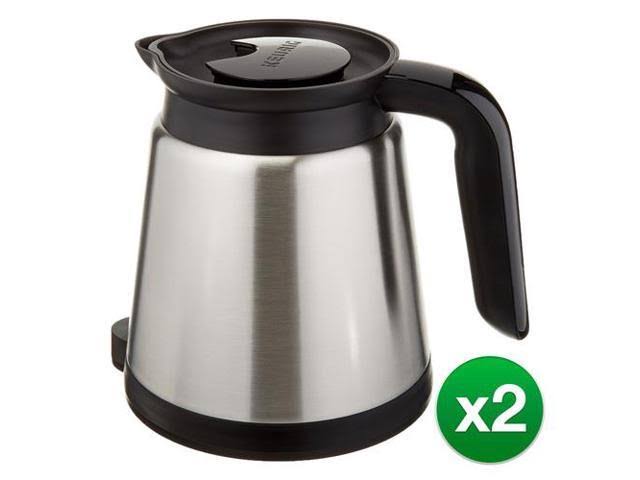 Keurig 2.0 Thermal Carafe, 32oz Double-Walled, Vacuum-Insulated, Stainless Steel Carafe-(2 Pack)
