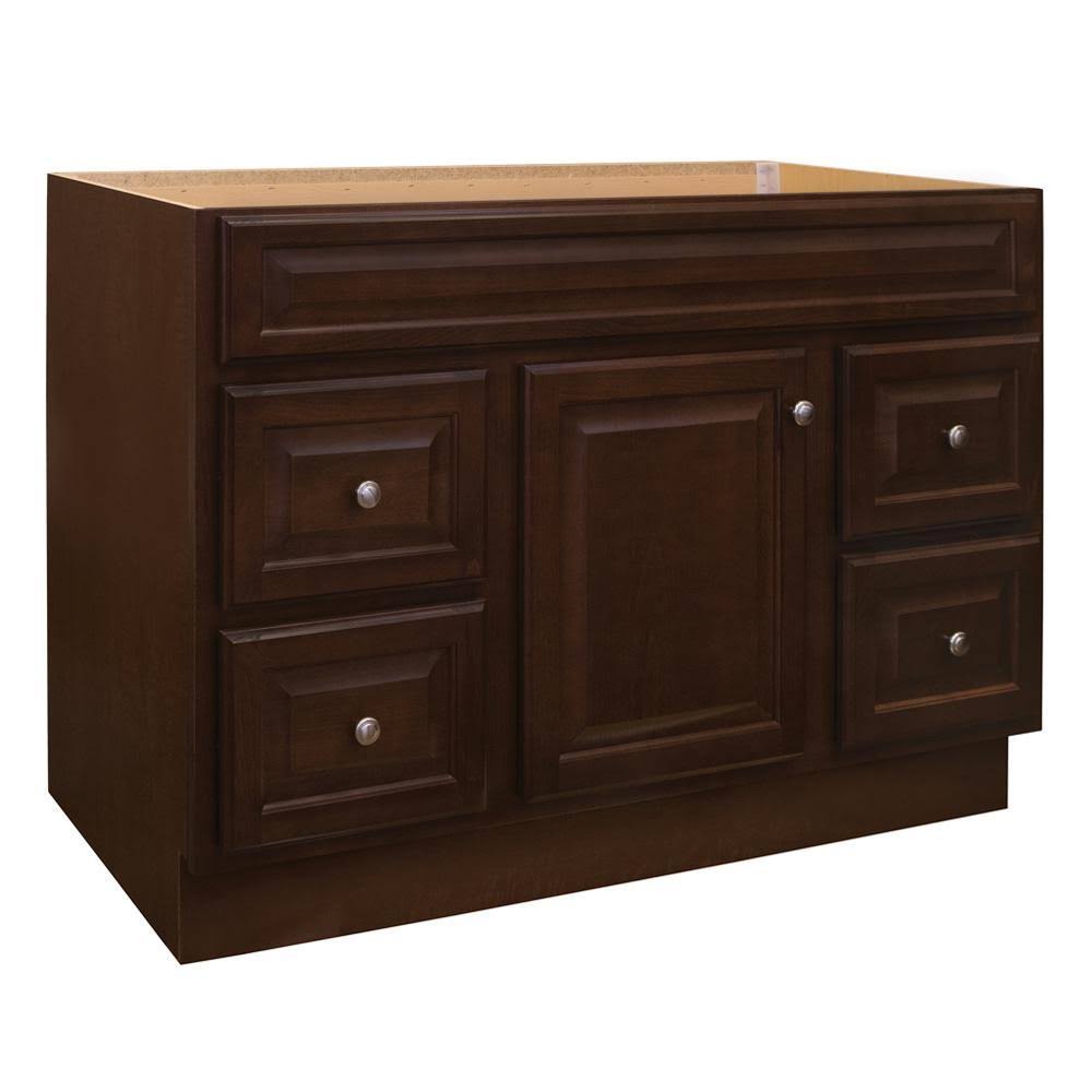 Glacier Bay Hampton 48 in. W x 21 in. D x 33.5 in. H Bathroom Vanity Cabinet Only in Cognac HCOG48DY