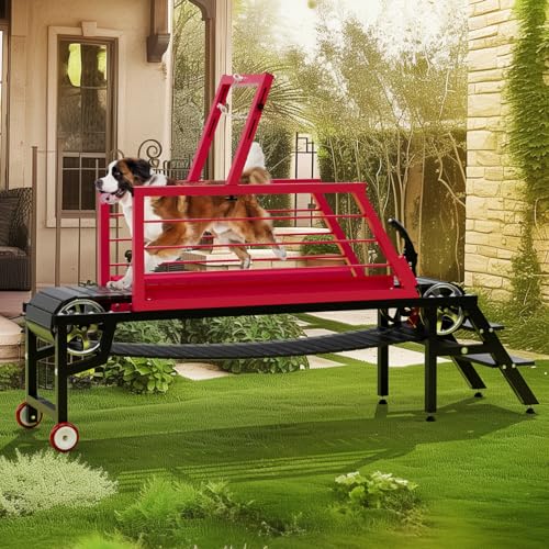 Dog Treadmill for Small to Large Dogs, Adjustable Speed Pet Exercise Machine with Quiet Motor, Supports Up to 300lbs for Weight Loss & Training