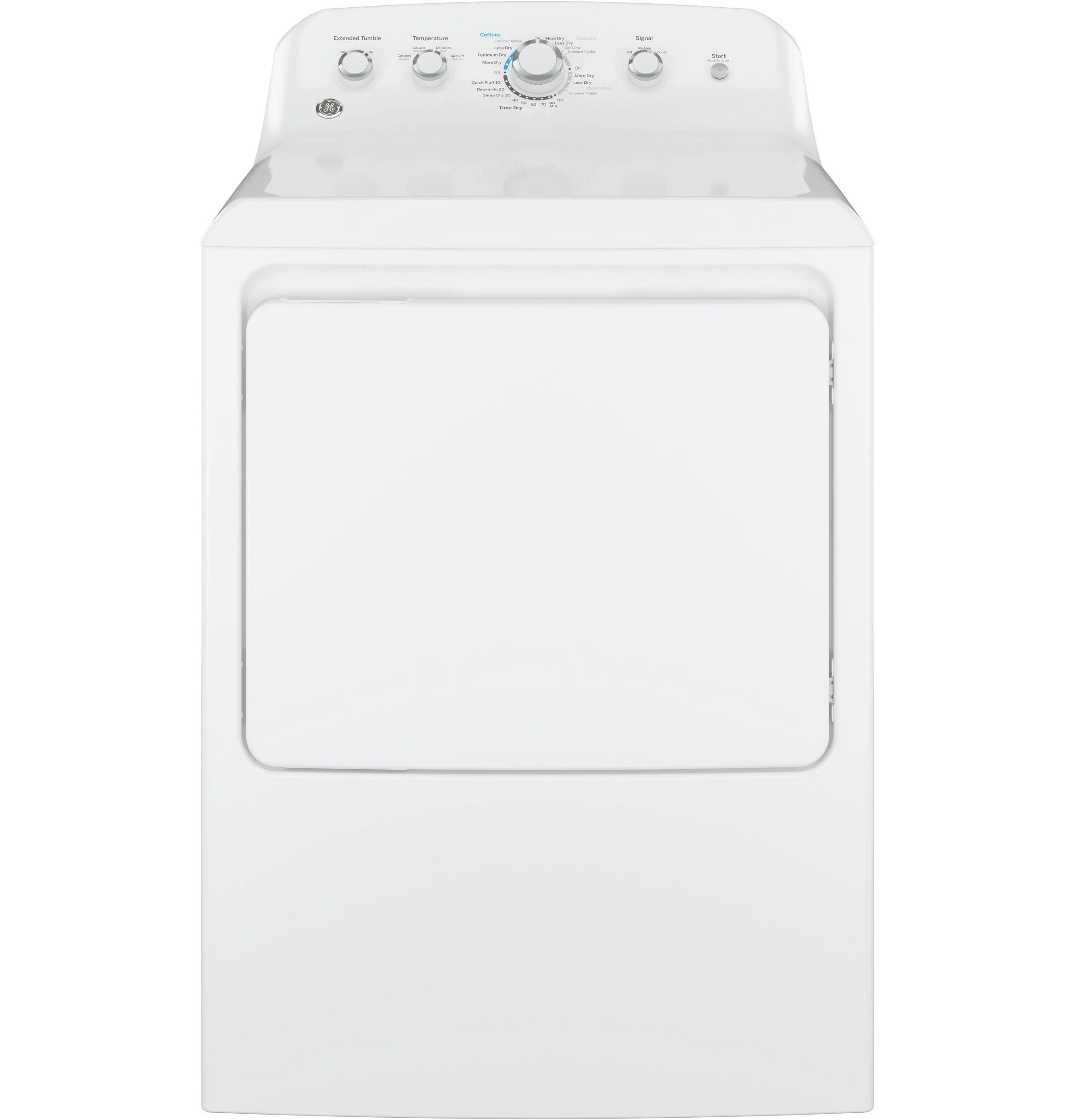 Ge Gtd42ga 27" Wide 7.2 Cu. Ft. Front Loading Gas Dryer - White