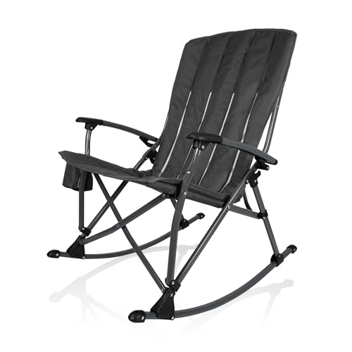 PICNIC TIME Outdoor Rocking Camp Chair - XL Heavy Duty Camping Chair for Adults