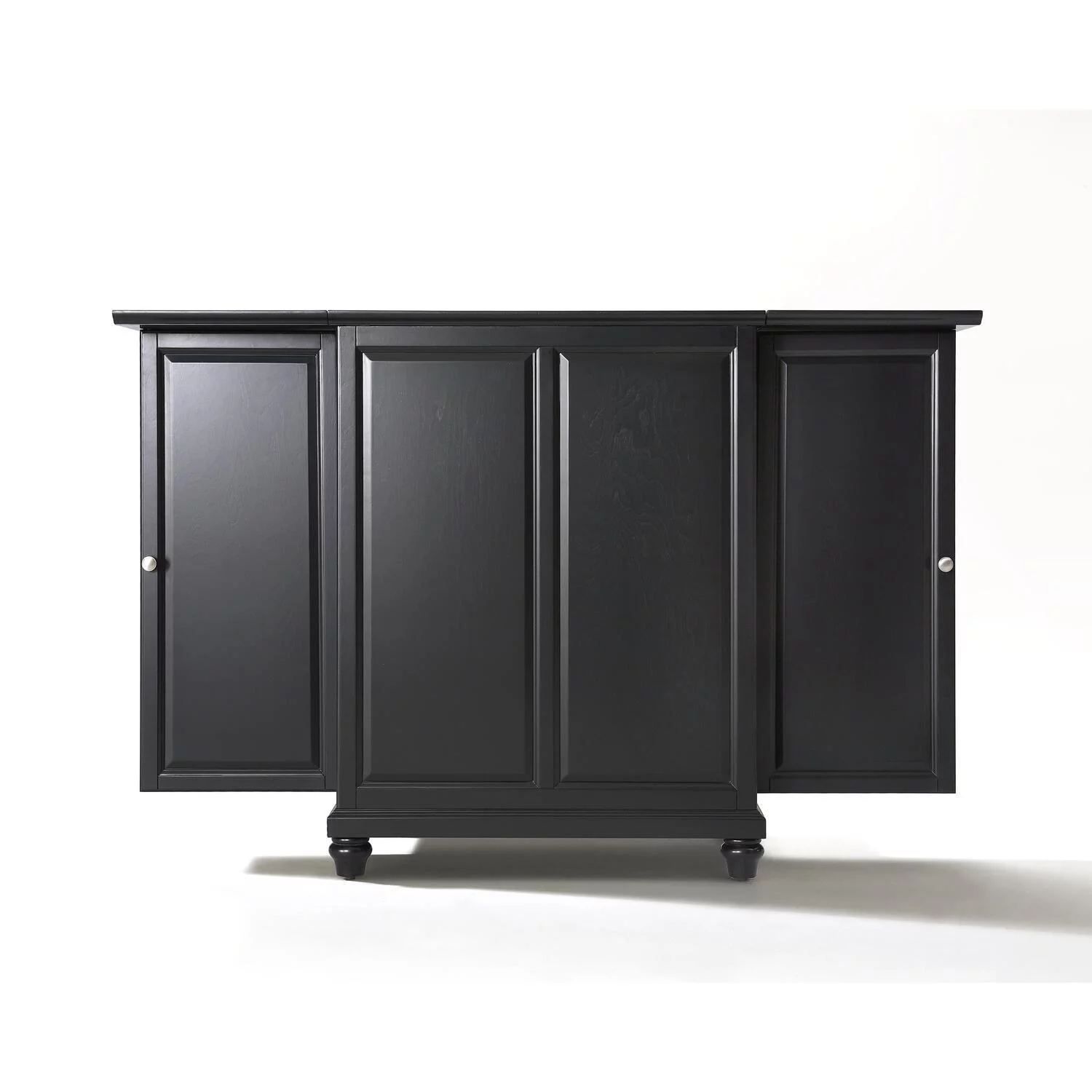 Crosley Furniture Cambridge Black Finish Wood Expandable Bar Cabinet - 31 "W x 22 "D x38.5 "H