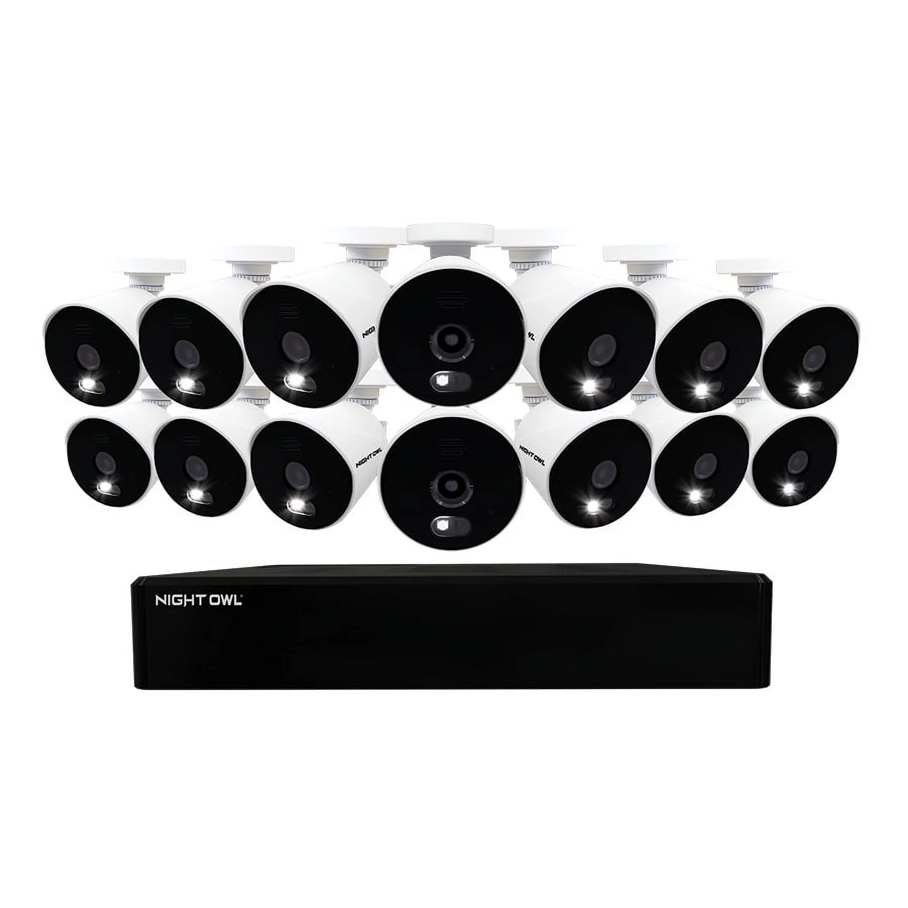 Night Owl Security Camera System CCTV, 16 Channel DVR with 1TB Hard Drive, 14 Wired 1080p HD Spotlight Surveillance Bullet Cameras