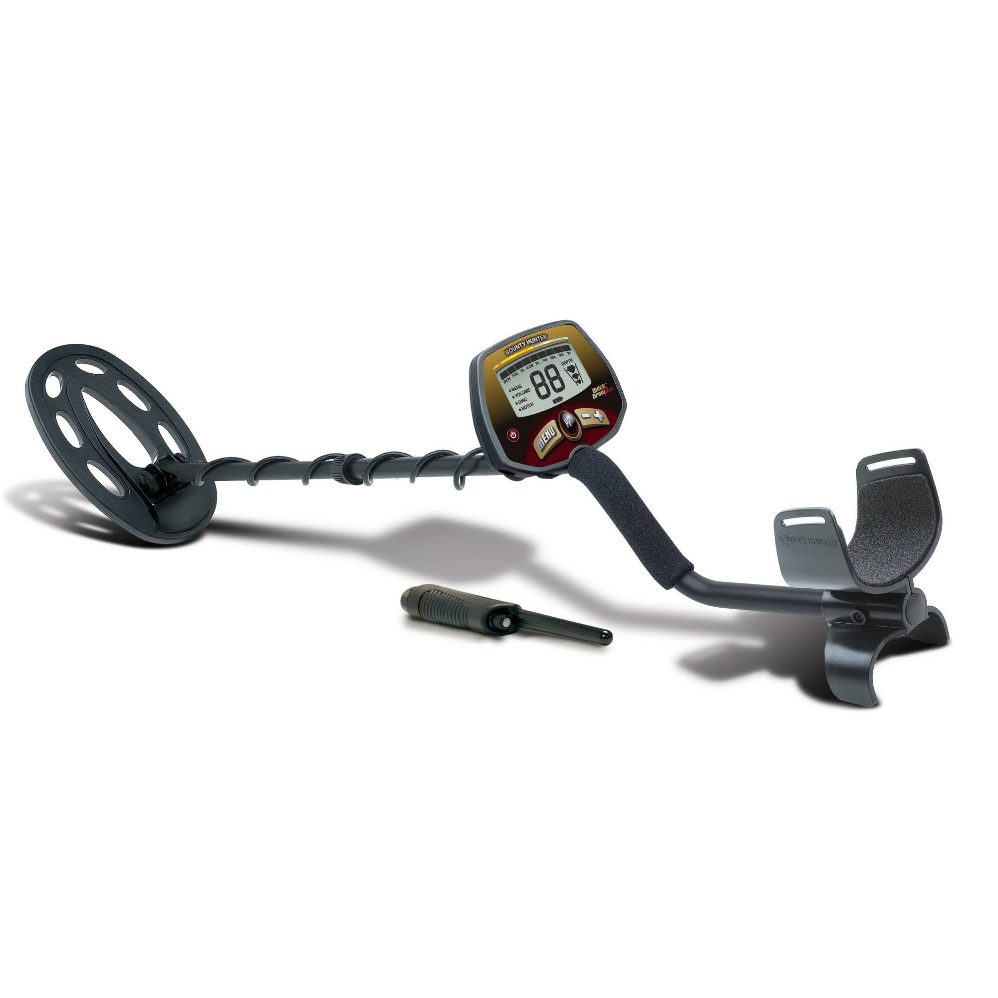 Bounty Hunter Quick Draw Pro Metal Detector with Pinpointer - Black