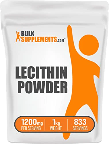 BULKSUPPLEMENTS.COM Soy Lecithin Powder - Lecithin Supplement, Lecithin 1200mg, Lecithin Powder - Lecithin Powder Food Grade, Soy Lecithin Granules