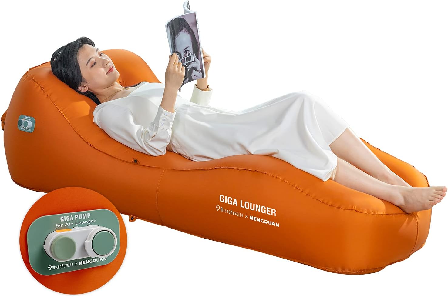 Auto-inflatable Lounger Air Mattress Portable Sofa Couch Hammock Anti-Air Leaking Waterproof for Backyard Lakeside Beach Traveling Camping