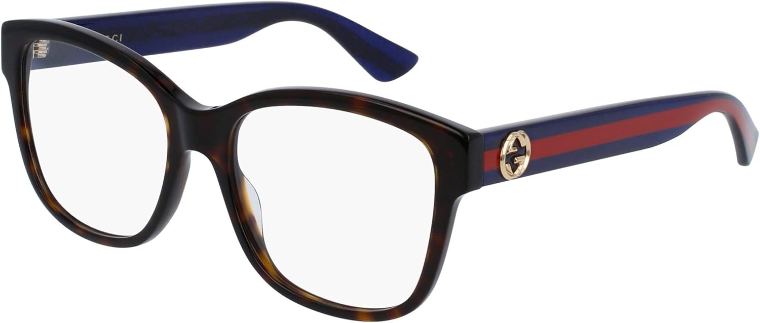 Gucci frame (GG-0038-O 003) Optyl Dark Havana - Glitter Blue