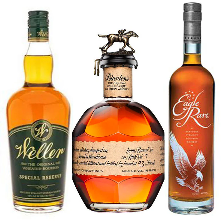 Weller Special Reserve & Blanton's Original Single Barrel Bourbon & Eagle Rare Bourbon Bundle - Nestor Liquor