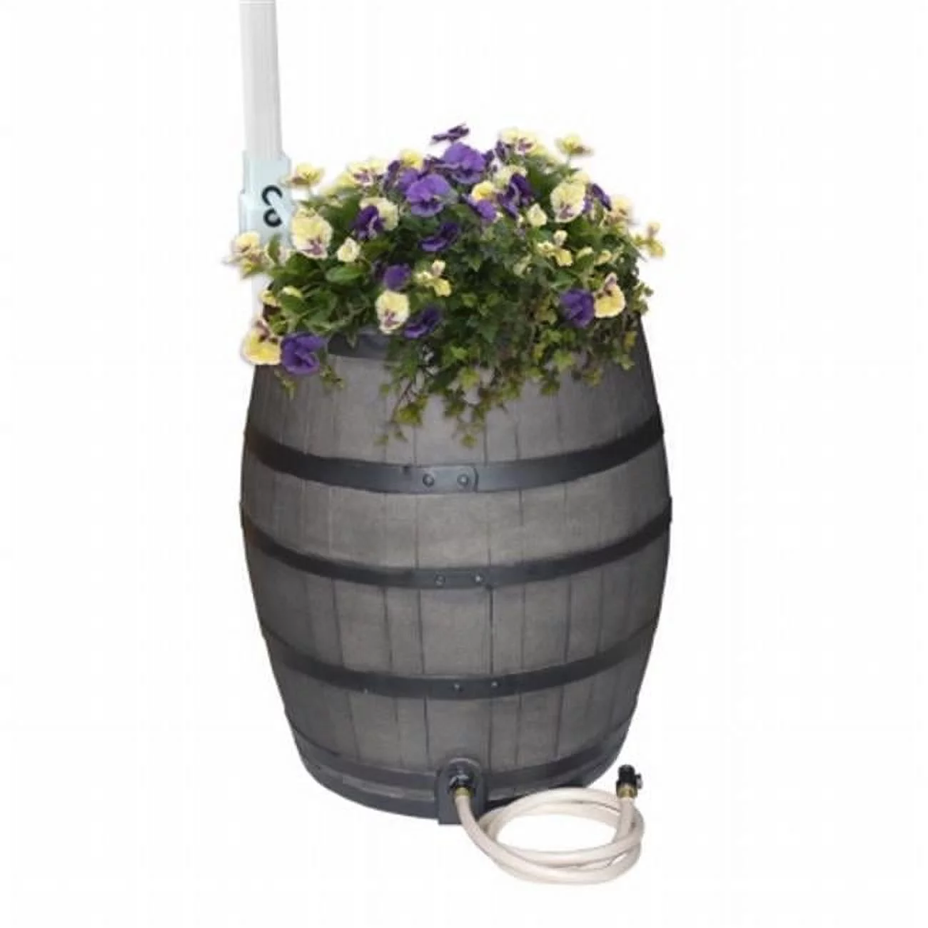 Emsco Group 50 Gal Black Polyethylene Rain Barrel