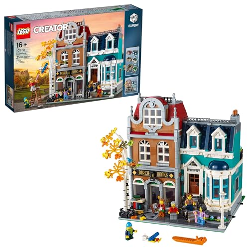 LEGO Creator Expert Bookshop 10270 Modular Building, Home D&eacute;cor Display Set for Collectors, Advanced Collection