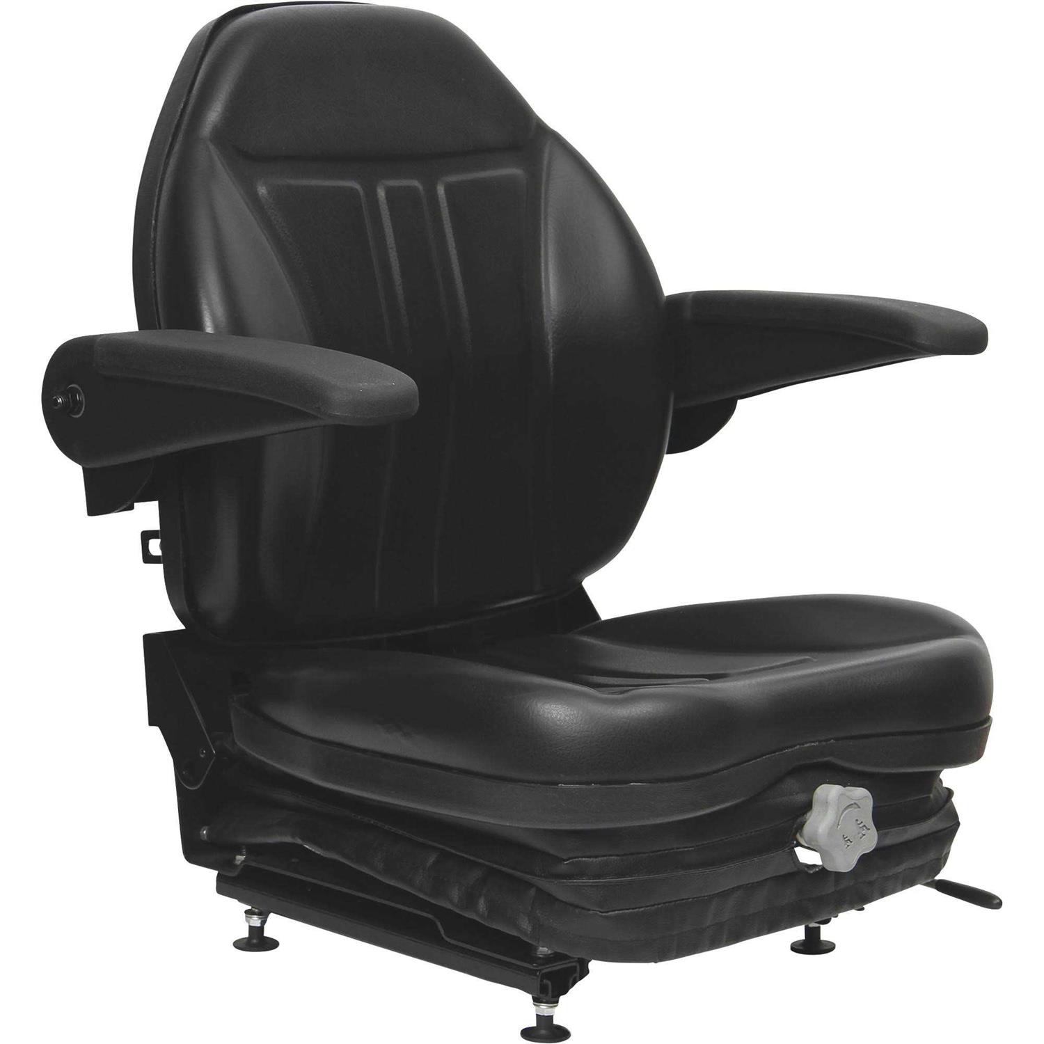 Black Talon High-Back Suspension Seat with Folding Armrests - Sports Supplies Online Store