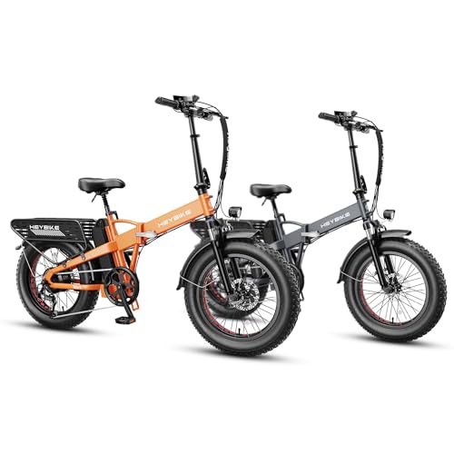 Heybike Mars 2.0 Electric Bike for Adults Foldable Fat Tire, 1400W Peak Motor, 28mph Max Speed, Smart Mobile App Control