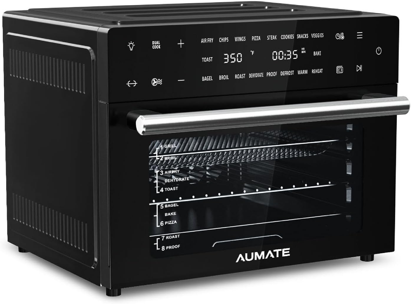 32 QT Digital Toaster Oven Air Fryer Combo, AUMATE by Kitchen in the box Convection Oven Countertop, 19-in-1 Smart Airfryer, Pizza Oven