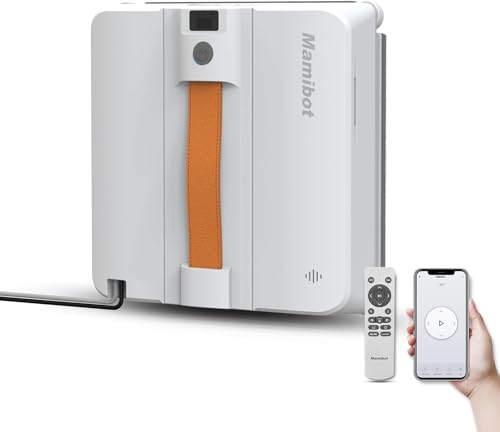 Mamibot W120-DP Window Cleaning Robot, Smart Cleaning with 4 Spray Nozzles, with 10 Cleaning Modes, 3200Pa Suction Power, Edge Detection Technology
