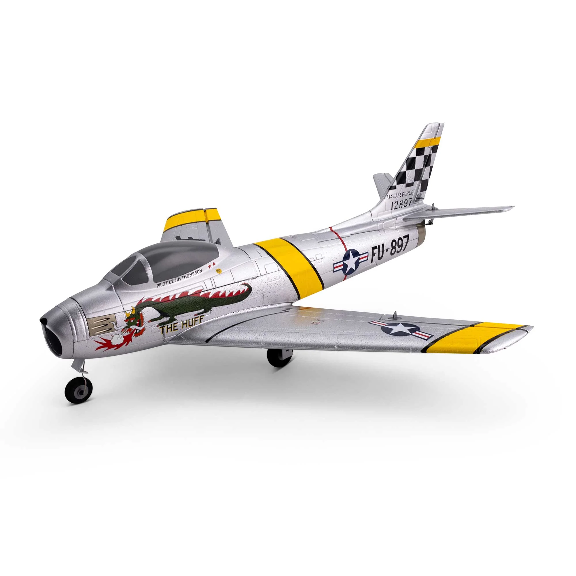 E-flite RC Airplane UMX F-86 Sabre 30mm EDF BNF Basic Transmitter Battery and Charger Not Included EFLU7050 - Curated Treasures Market