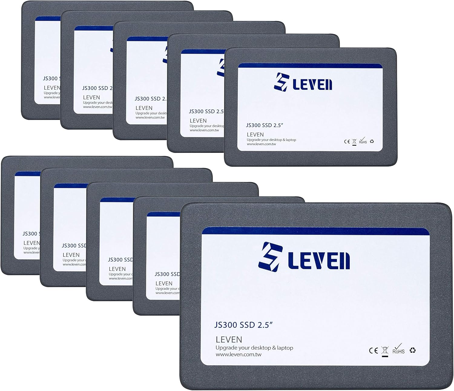LEVEN SSD 512GB (Bulk 10 Pack) - up to 560MB/s - 3D NAND TLC SATA III Internal Solid State Drive - 6 Gb/s