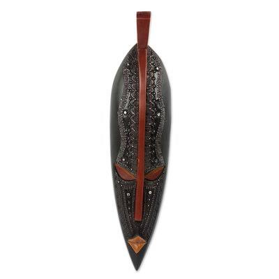 NOVICA African Wood Mask Wall D&eacute;cor