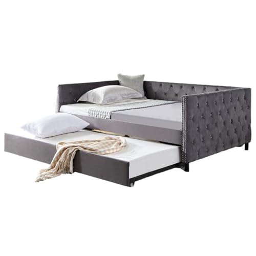 Convertible Sofa Bed 2-in-1 Pull Out Sofa Bed Velvet Sleeper Sofa Bed 1-Seater Comfy Convertible Sofa Sleeper for Living Room and Small Spaces,Beige
