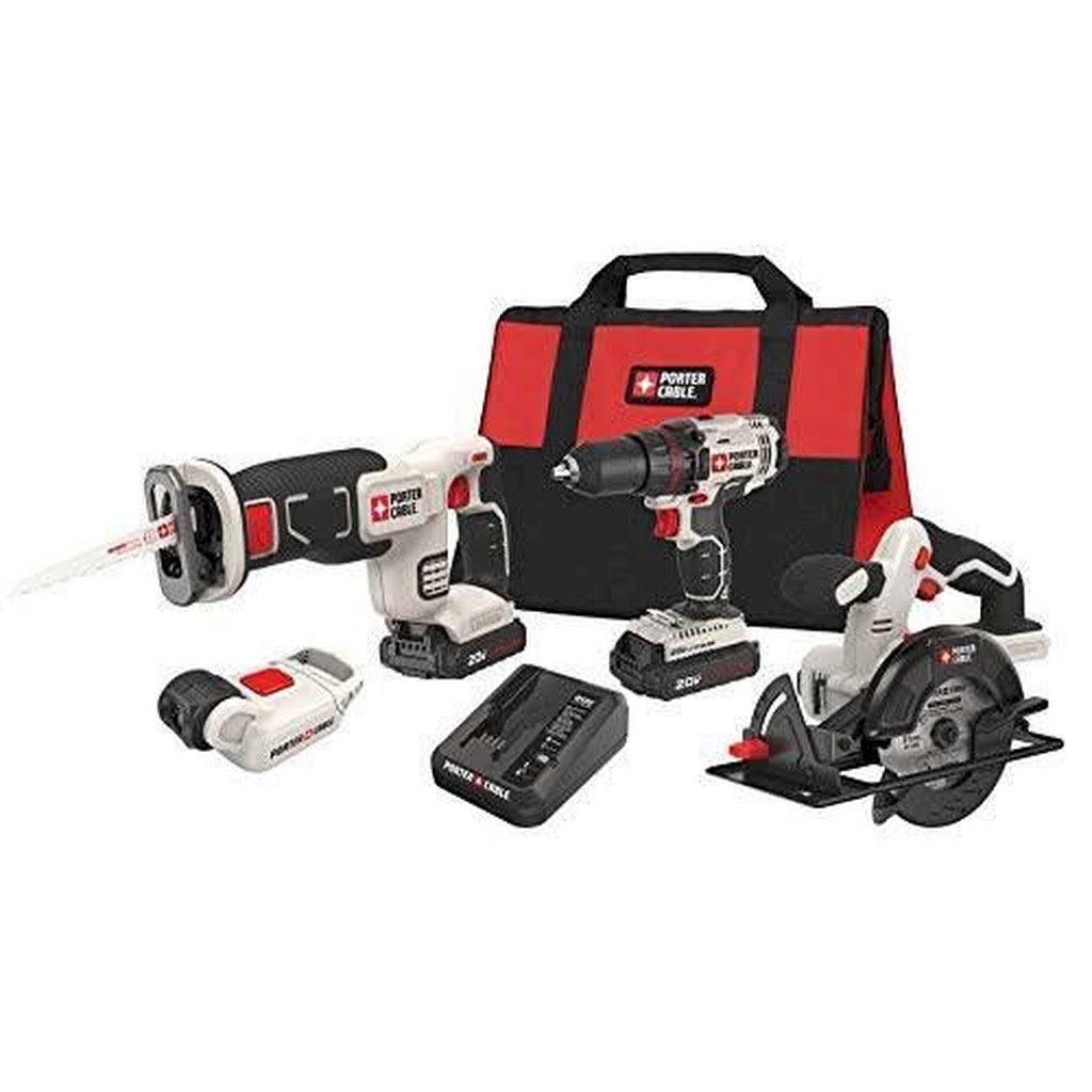 Porter-Cable PCCK616L4 20V Max Lithium Ion Four-Device Combo Equipment