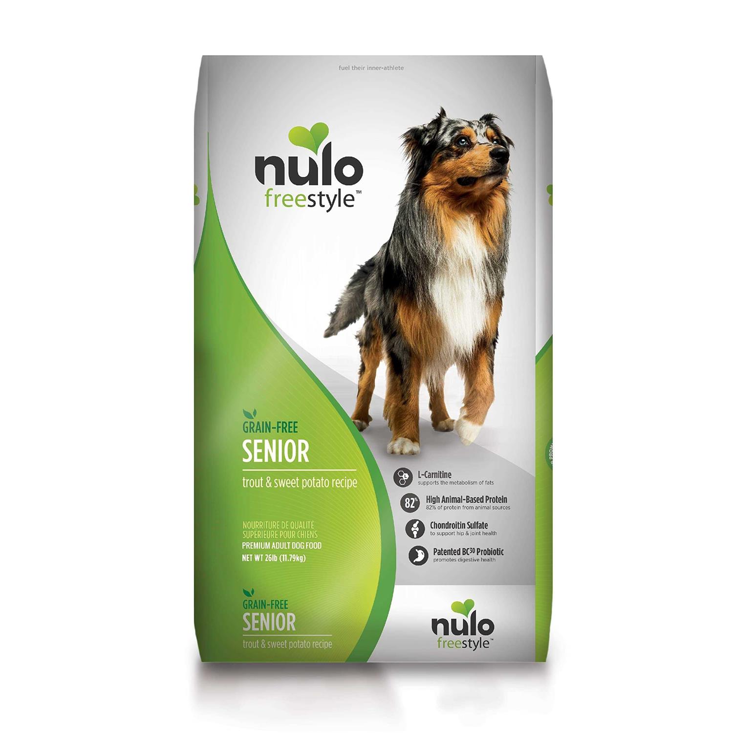 Nulo Freestyle Grain-Free Senior Trout &amp; Sweet Potato Dry Dog Food - Pet Supplies online store