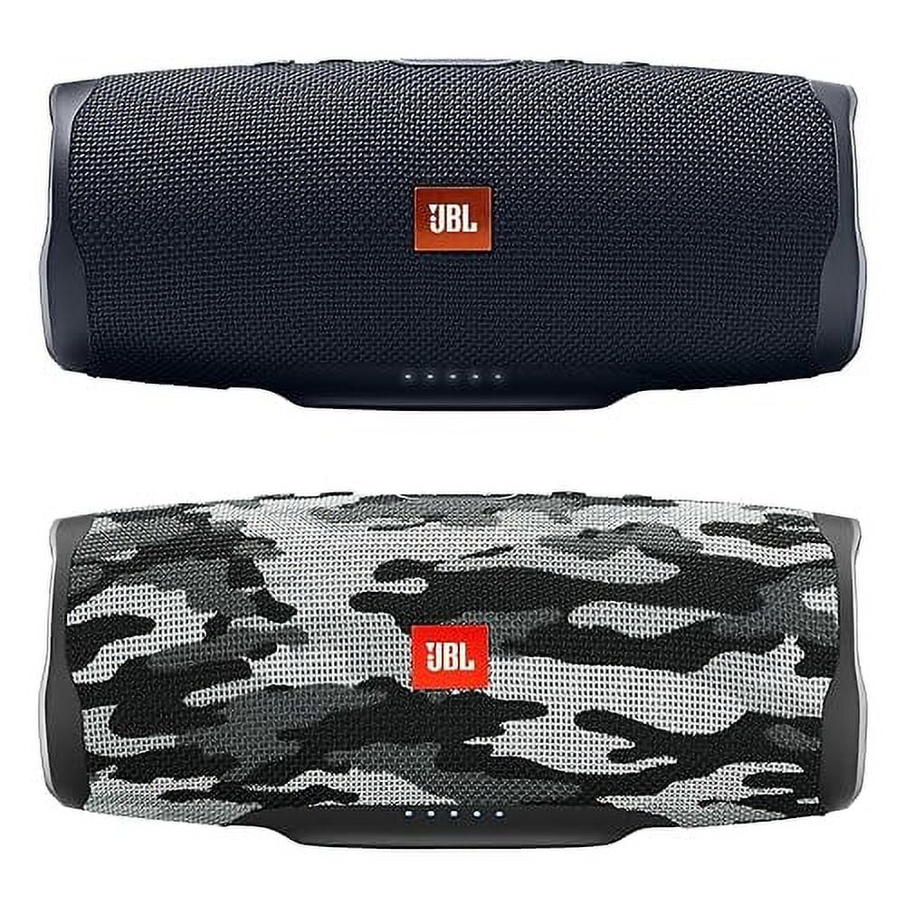 JBL Charge 4 - Waterproof Portable Bluetooth Speaker Bundle - Black/Black Camo (Pair)