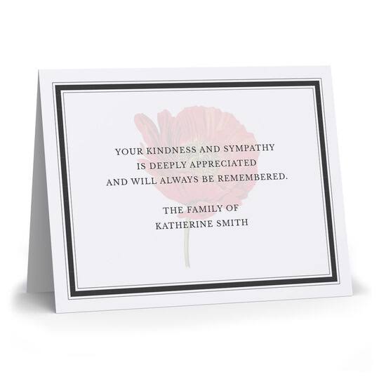 Personalized Poppy Sympathy Cards