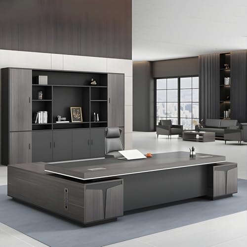 Modern Large Executive Desk with Drawer