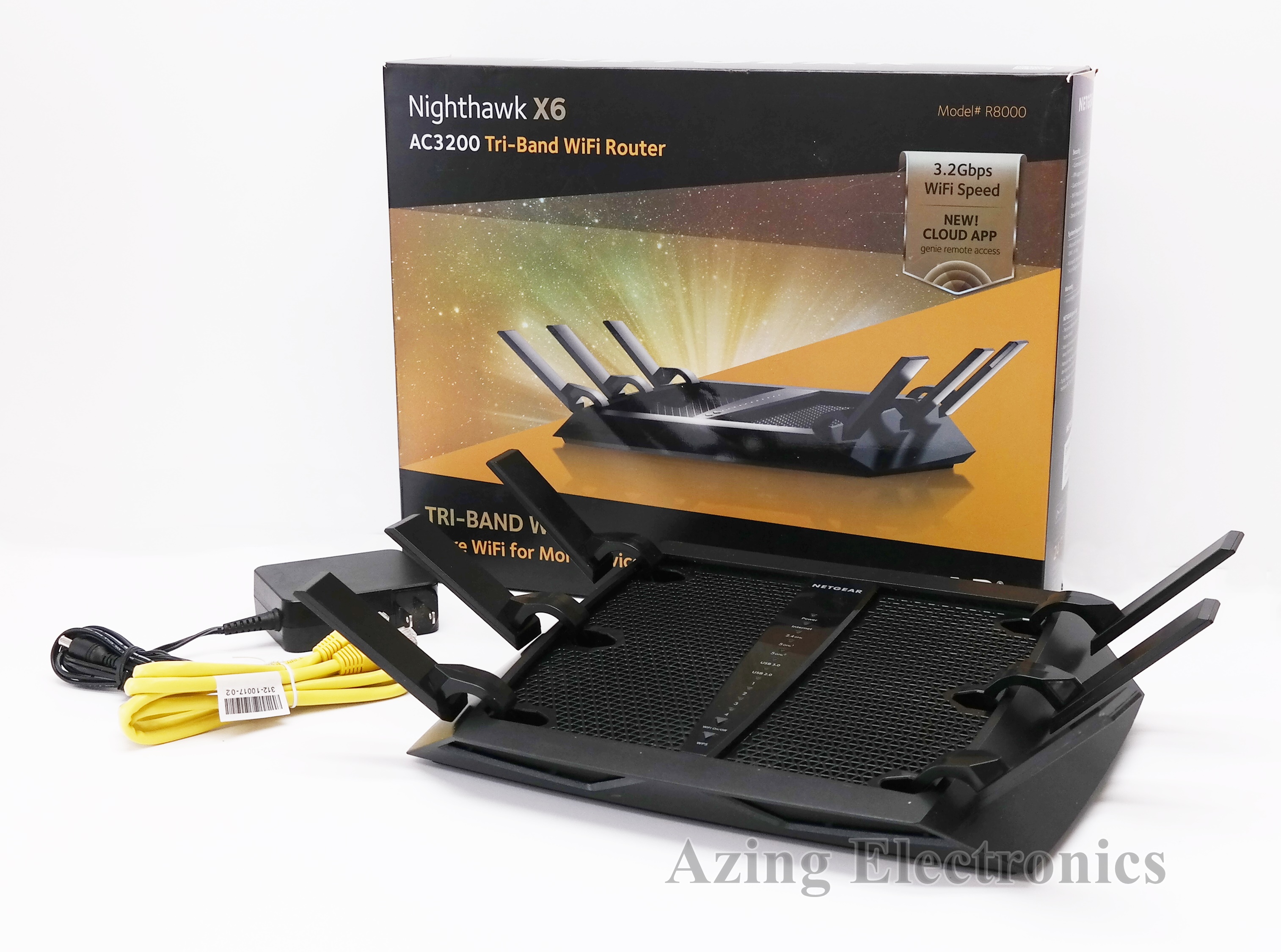 Pre-Owned Netgear Nighthawk X6 AC3200 4-Port Gigabit Wireless AC Router (R8000)