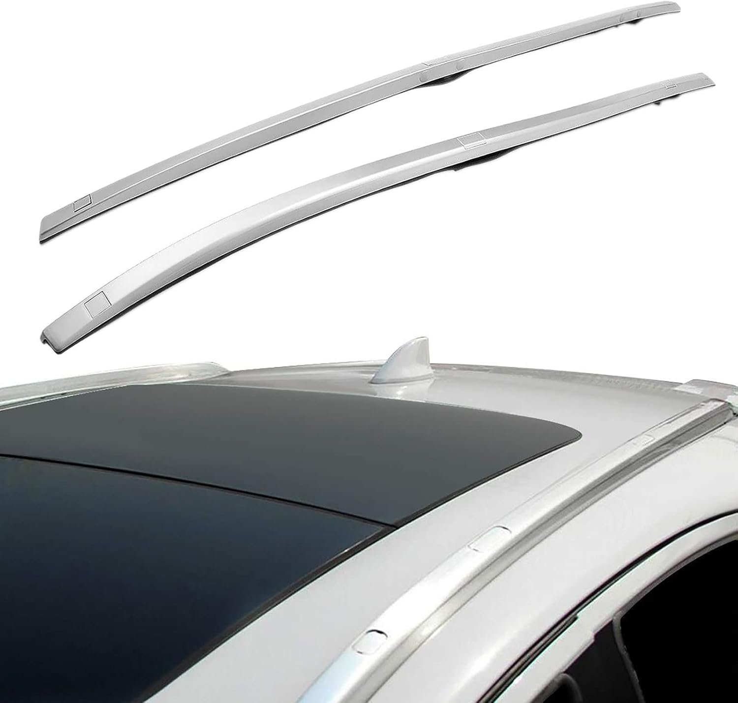 CARMOCAR Car Roof Rack Side Rails Replacement for Honda CRV 2012 2013 2014 2015 Silver 2 Pcs Rooftop Cargo Carrier Top Side Rails