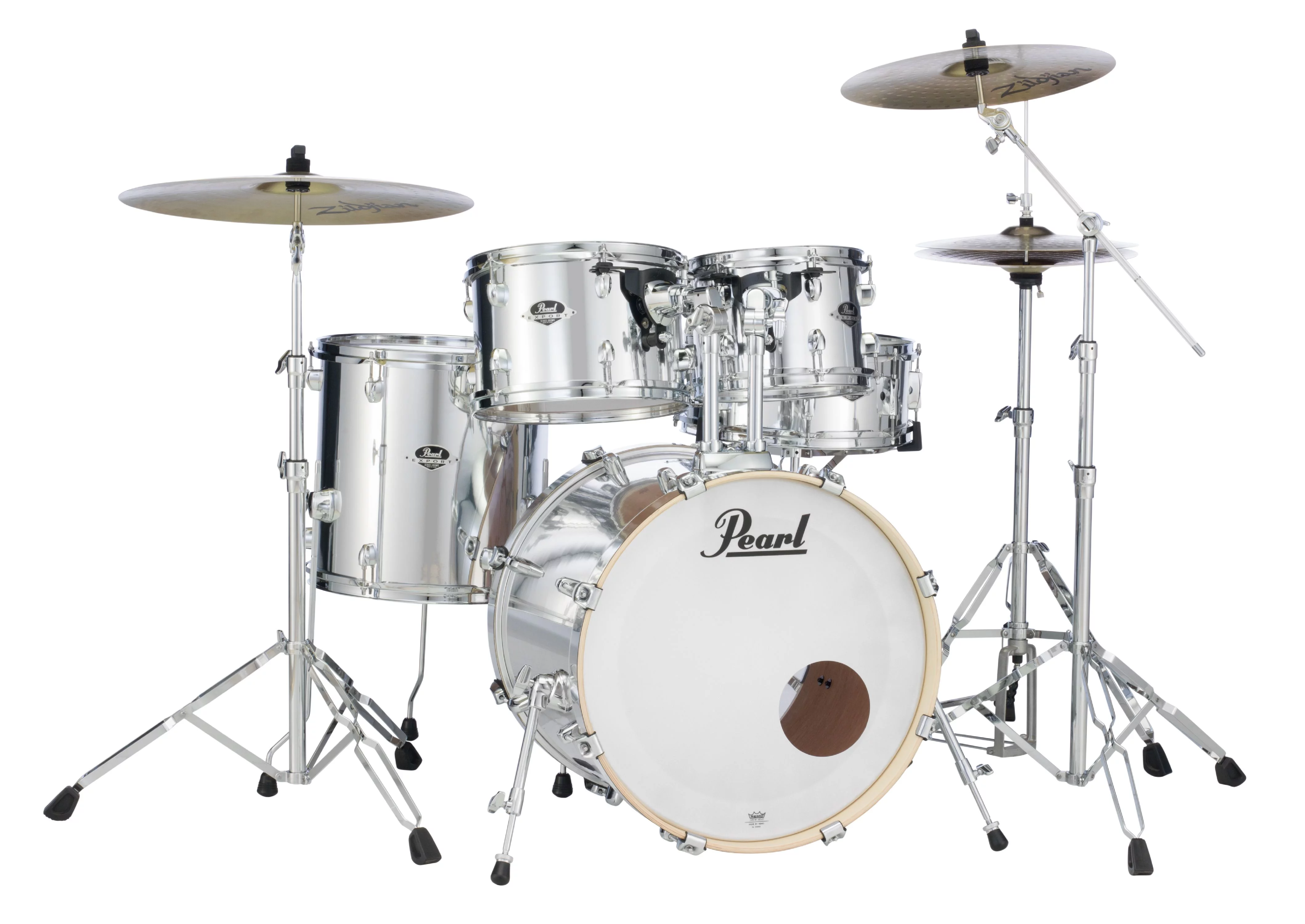 Pearl Export Series 5-Piece Drum Set w/ 830 Series Hardware - Mirror Chrome - Curated Treasures Market