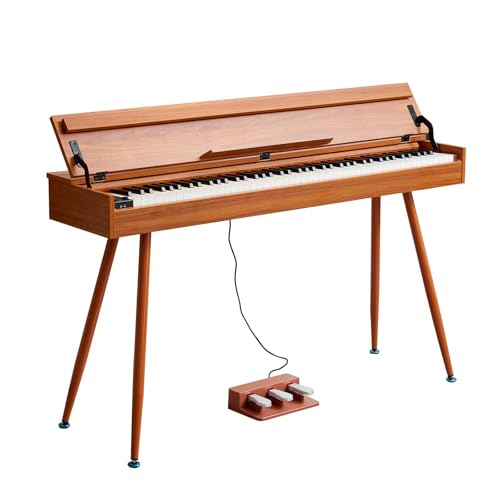 Digital Piano 88 Key Weighted Keyboard,Full-Size Desk Progressive Hammer-Action Electric Piano For Beginners, With Sheet Music Stand, Pedal