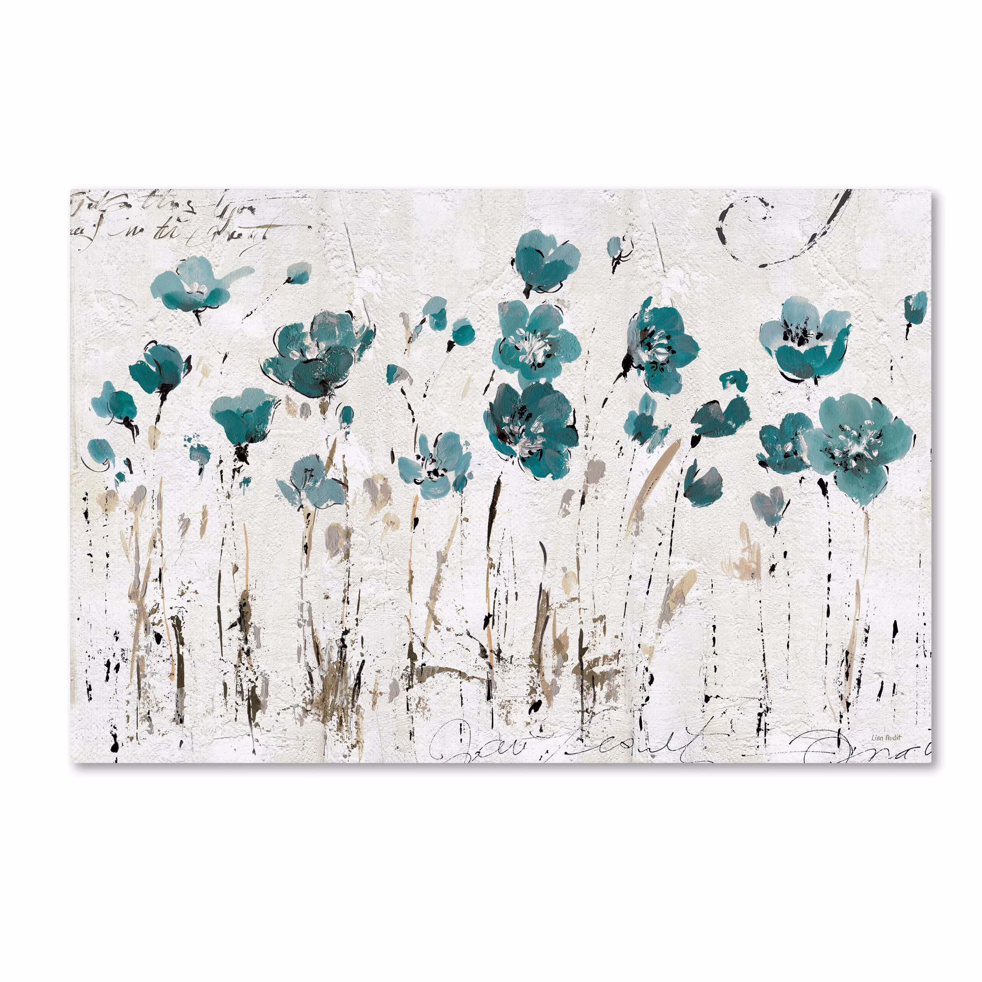 Trademark Fine Art 22x32 Floral Canvas Wall Art 'Abstract Balance VI Blue' by Lisa Audit