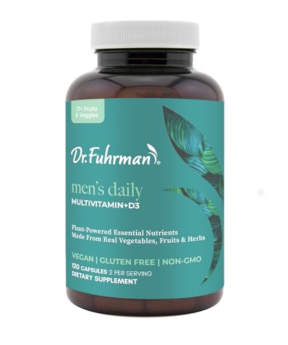 Dr. Fuhrman Daily Whole Food Multivitamin for Men - 120 Capsules, Vegan Formula for Optimal Health and Vitality
