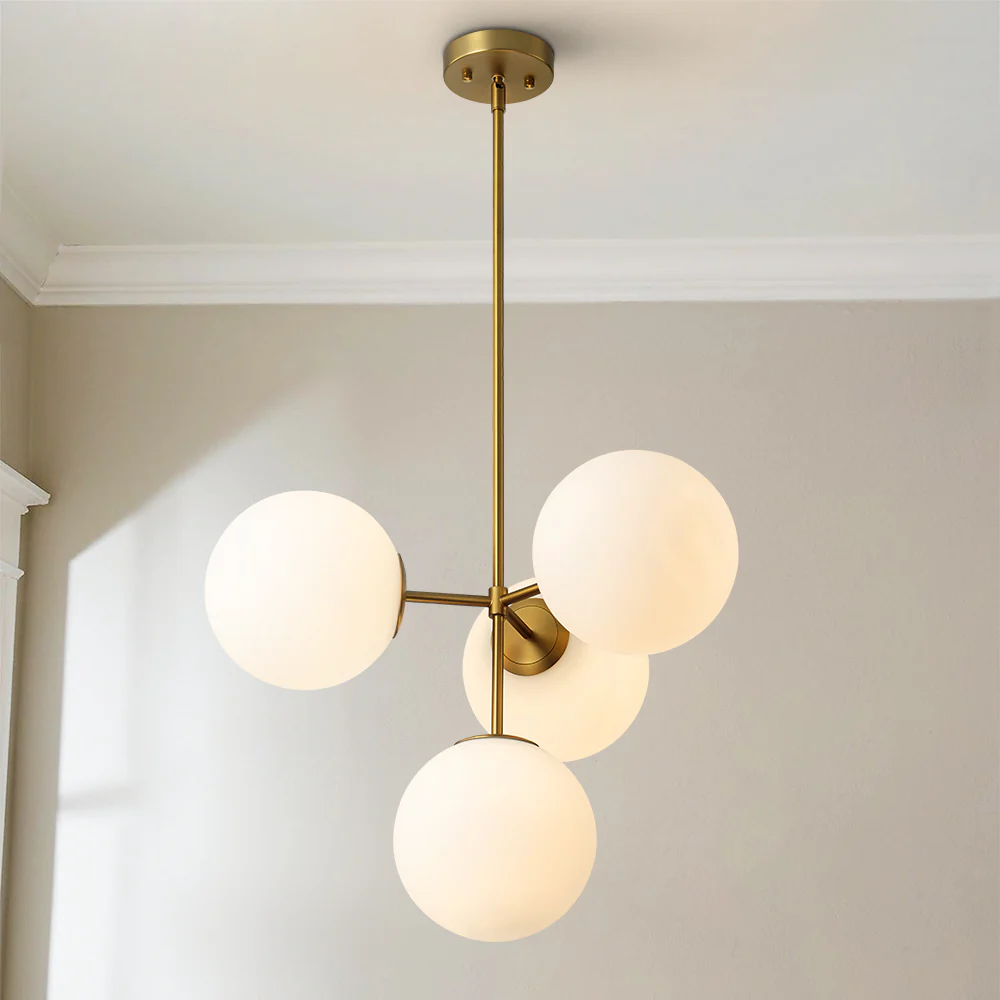 4-Light Dimmable Glass Bubble Chandelier (24)
