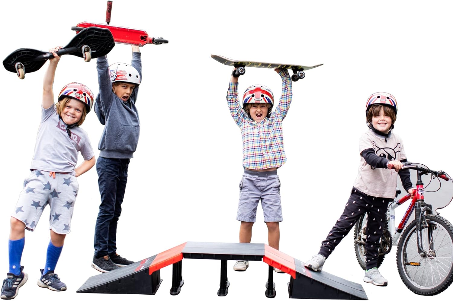 SlideWhizzer Skateboard Ramp Bike Ramp Skate Ramp RC Ramp BMX Ramp RC Car Ramp for Kids Jumping