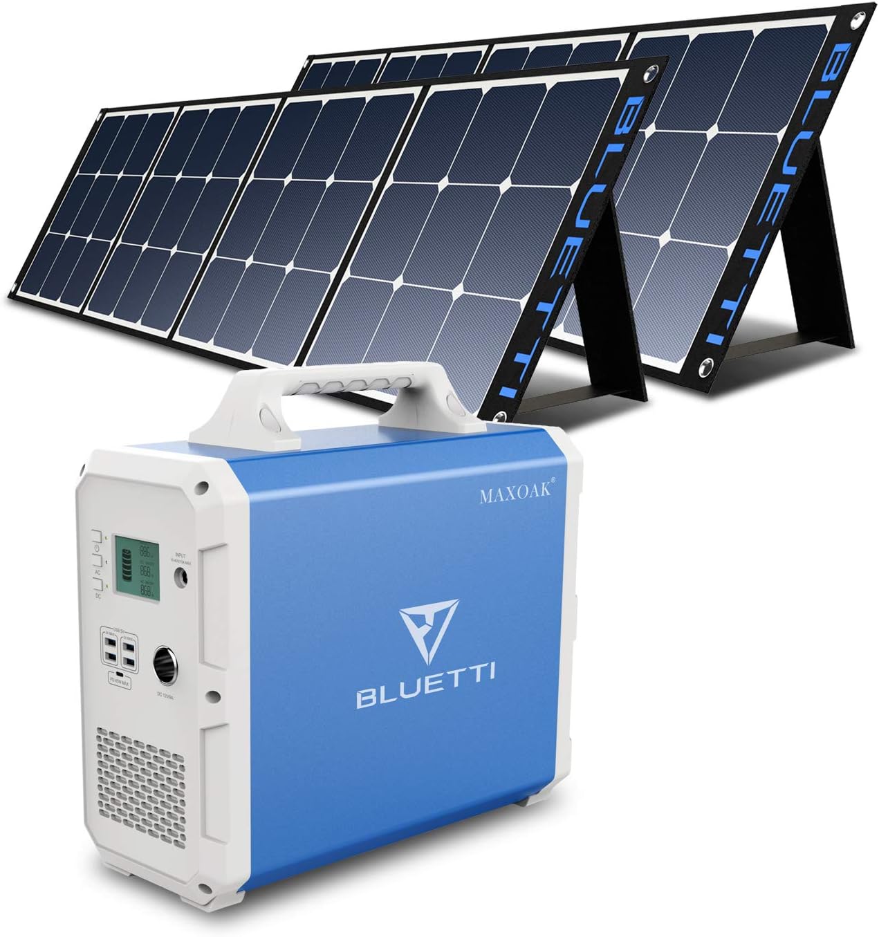 BLUETTI 2400wh Solar Generator,EB240 Potable Power Station with 2pcs SP200 200W Foldable Solar Panels Included