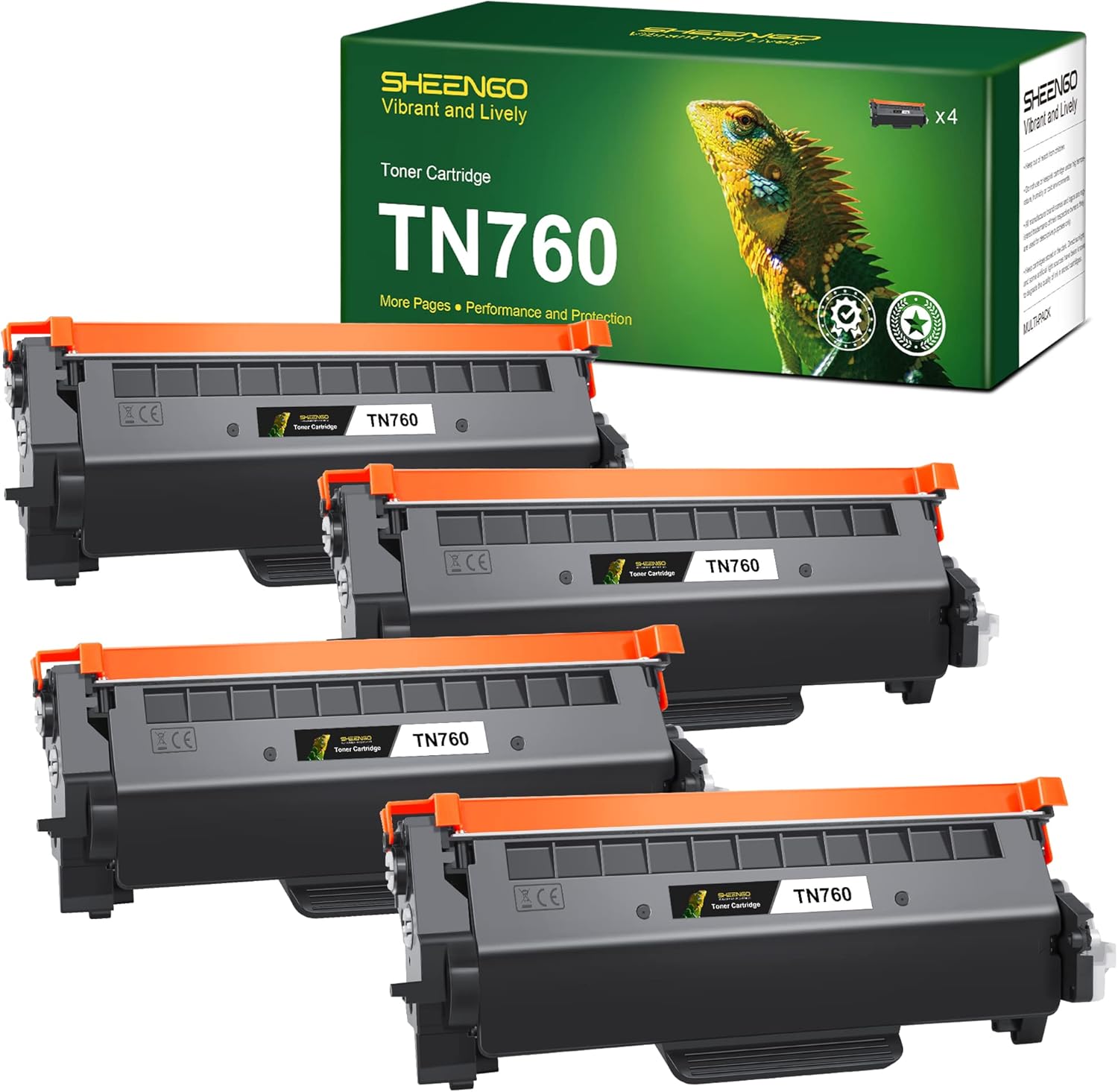 SHEENGO Compatible Toner Cartridge Replacement for Brother TN760 TN-760 TN730 TN-730 High Yield for HL-L2350DW DCP-L2550DW HL-L2395DW Hl-L2390DW