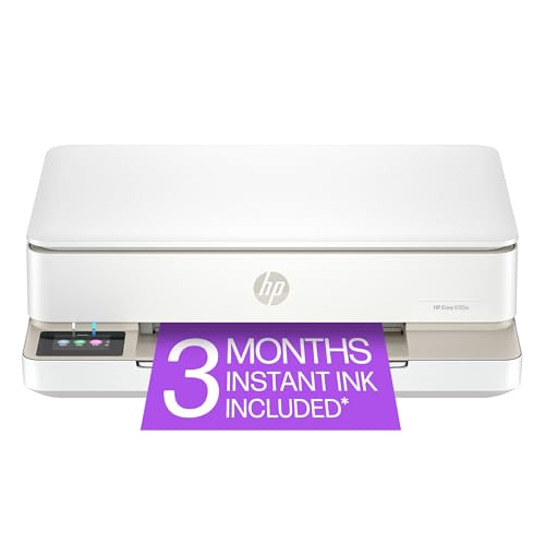 HP Envy 6155e Wireless All-in-One Color Inkjet Printer, Print, scan, Copy, Duplex Printing Best-for-Home, 3 month Instant Ink trial included (714L5A)