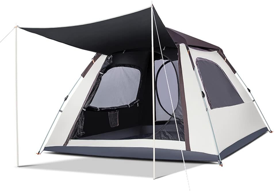 Camping Pop Up Tent for 3-4 Person, Waterproof Family Tent with Top Rainfly Instant Cabin Tent for Camping, Backpacking