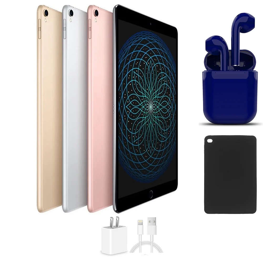 Open Box | Apple iPad Pro | 10.5-inch | 512GB | Wi-Fi Only | Space Gray/Silver | Bundle: USA Essentials Bluetooth/Wireless Airbuds, Case