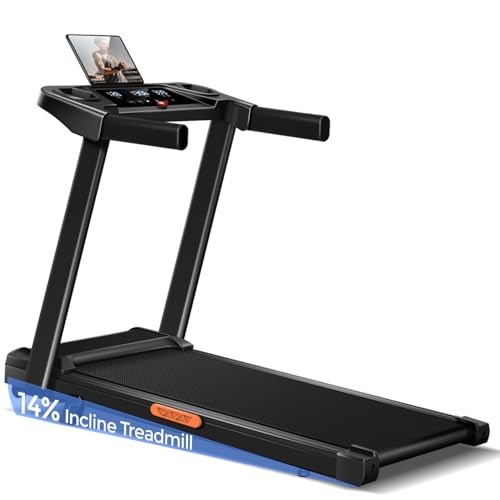 3-in-1 Treadmill with 14% Incline, Portable Treadmills for Home with Handle, Foldable Treadmills with 300 Lbs Weight Capacity