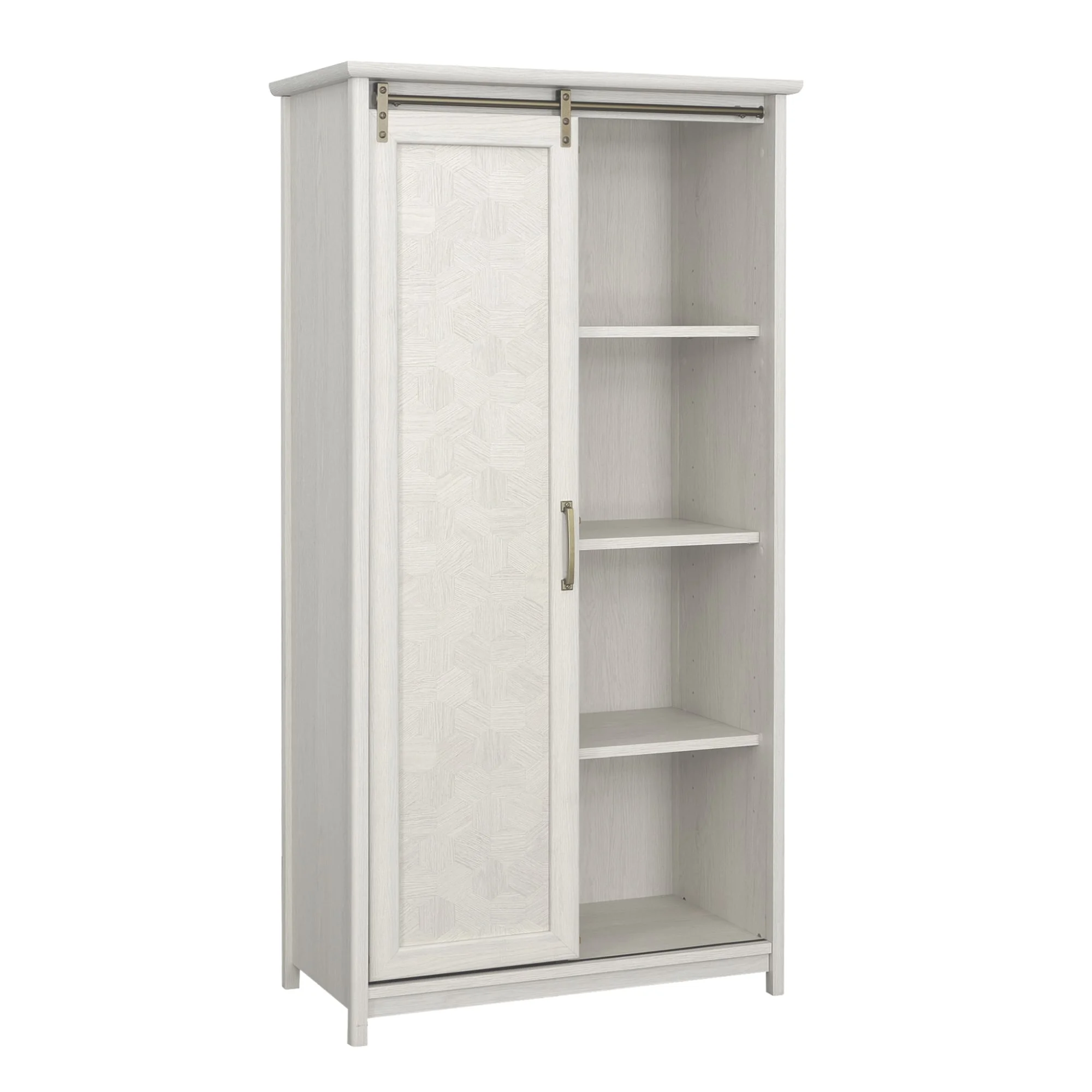 Sauder Coral Cape Engineered Wood Storage Cabinet in Glacier Oak