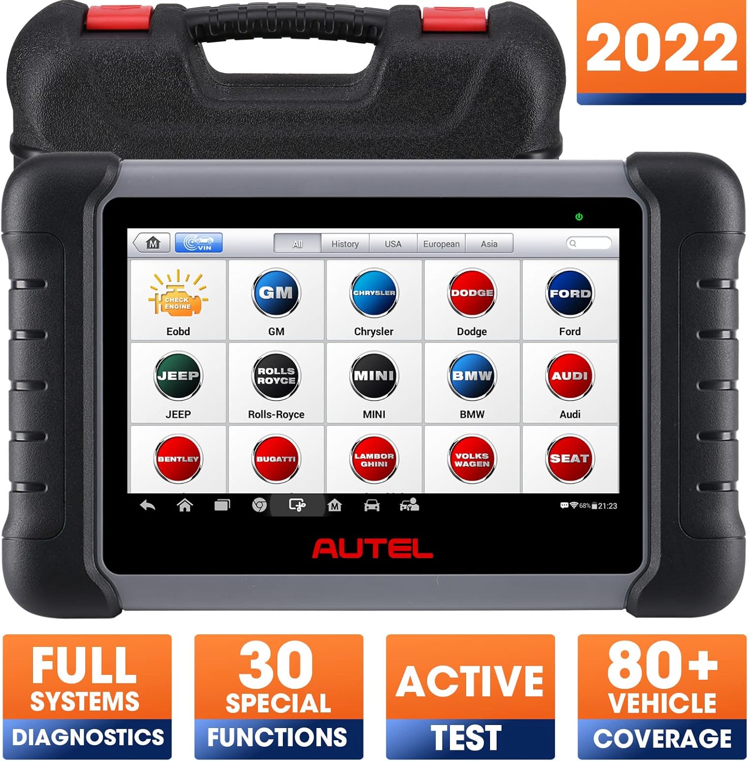 Autel MaxiPRO MP808 OBD2 Diagnostic Scanner More Advanced Scan Tool with Bi-directional Control Ability and Key Programming (Upgraded version of
