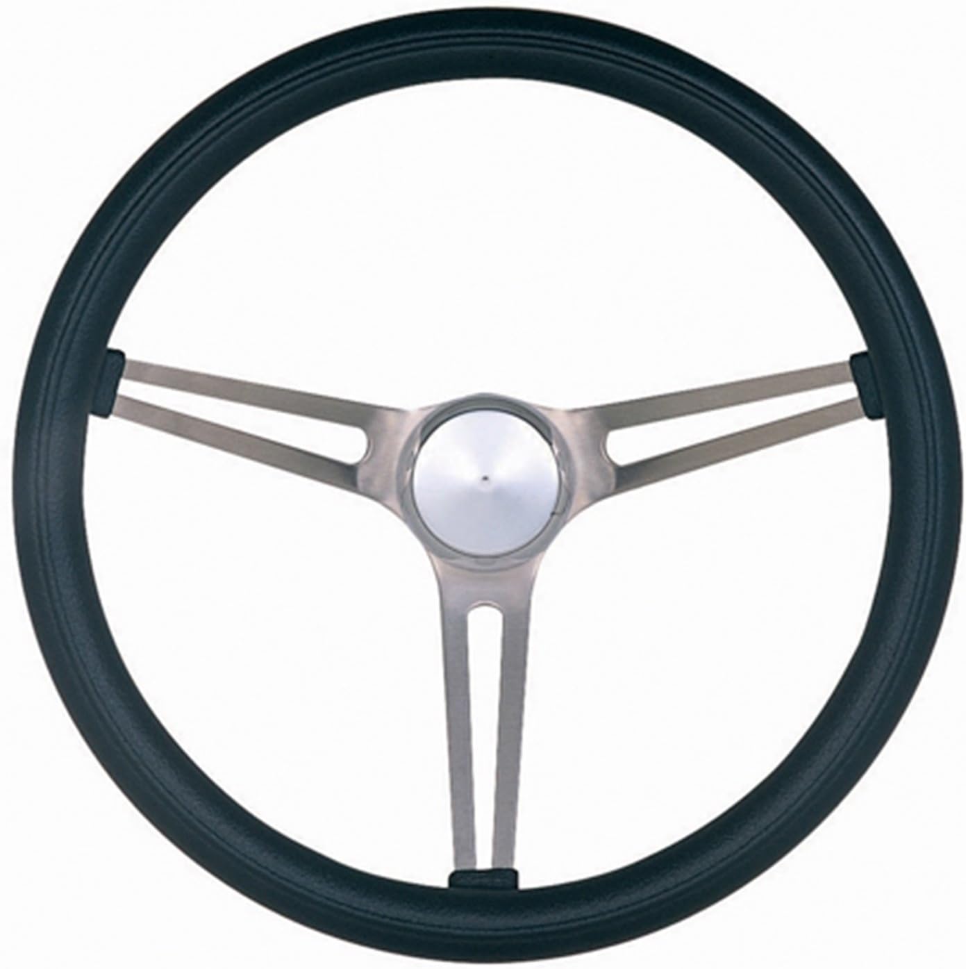 Grant 969-0 Classic Nostalgia Style Steering Wheel with Black Foam Grip and Brushed Stainless Spokes