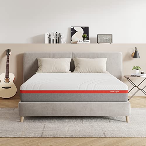 Sweetnight King Size Mattress, 10 Inch Cooling Gel Memory Foam Mattress in a Box, Foam Mattress with Flippable Design for Comfortable Sleep & Support