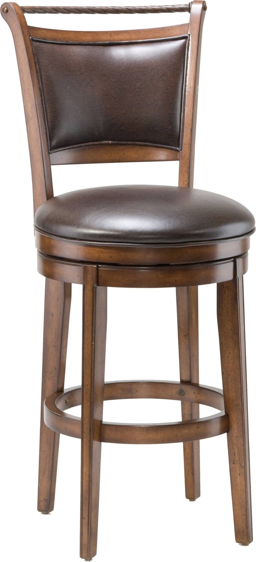 Hillsdale Calais Swivel Counter Stool, Medium Brown Cherry, 26x22